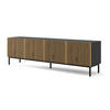 TV-LOWBOARD SCHWARZ - Beige/Schwarz, Holzwerkstoff (200/58/42cm) - FURNLUX