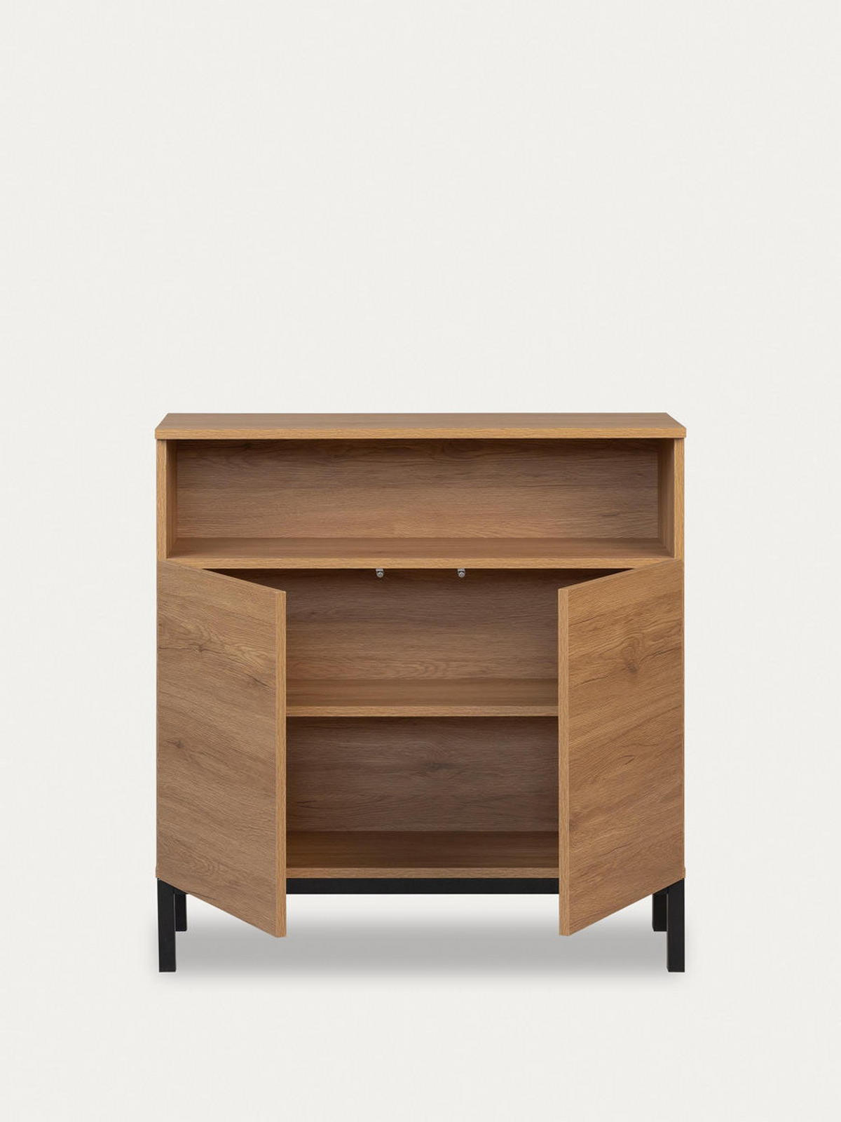 SCHUHSCHRANK Kolb Natur 80 cm x 82 cm - Braun, Holzwerkstoff (80/82/30cm) - Kenay Home