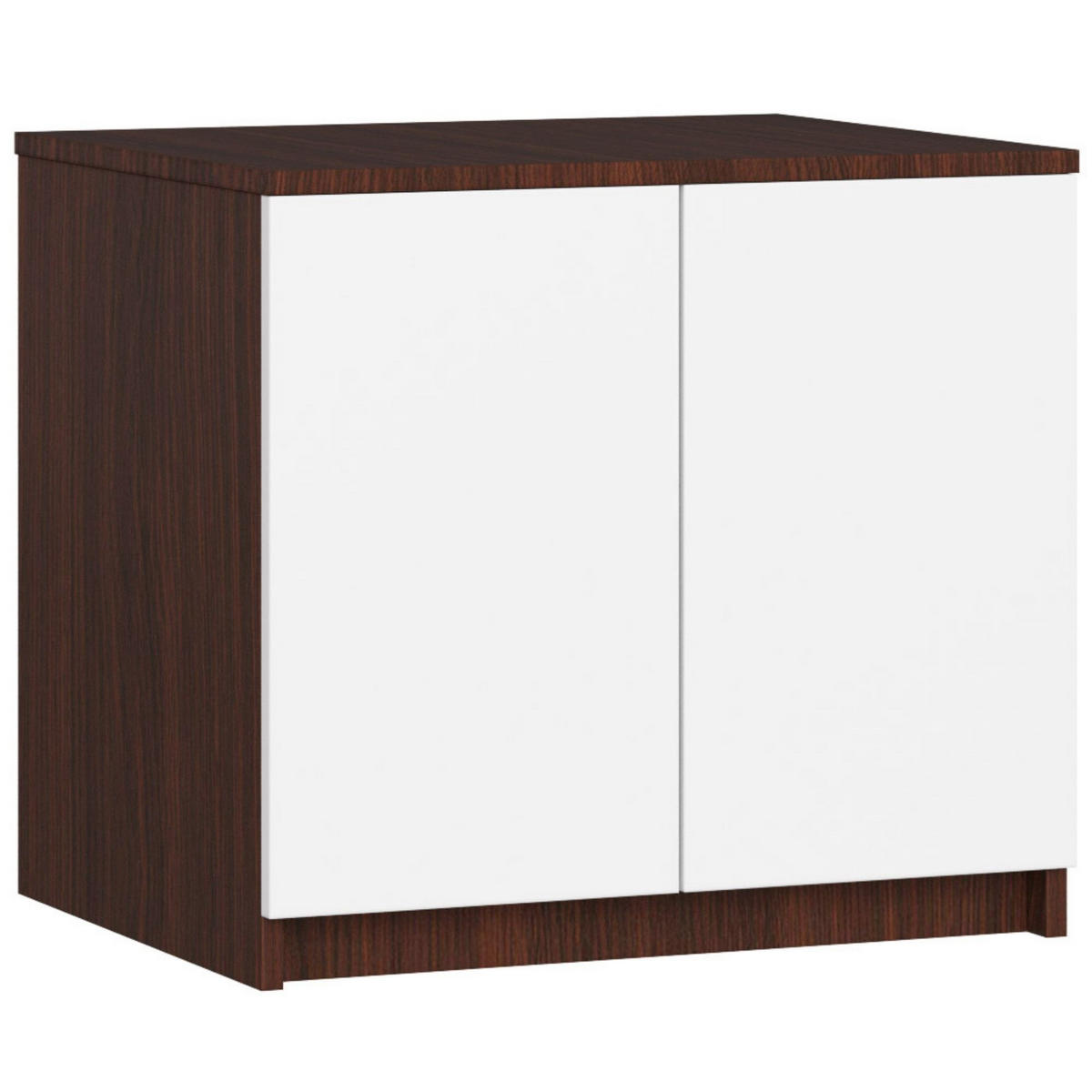 KLEIDERSCHRANK AUFSATZSCHRANK Wengefarben,Weiß 60x51x55cm - Wengefarben/Weiß, Holzwerkstoff (60/55/51cm) - Akord