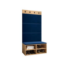 GARDEROBEN-SET 84/184/42 - Eichefarben/Dunkelblau, Holz (84/184/42cm) - MÖBEL KRYSPOL