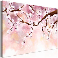 KUNSTDRUCK Rosa 60/40 cm - Pink/Braun, Textil (60/40cm) - KUNSTLOFT