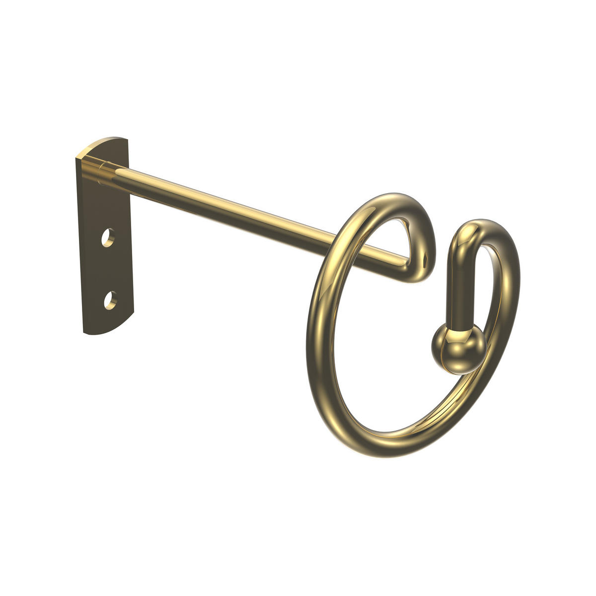 DRAPIERHAKEN für Gardinen/Vorhänge, Messing-farbig, Packung 1 Paar - Messingfarben, Metall (13.8/5.8/5.8cm) - INTERDECO