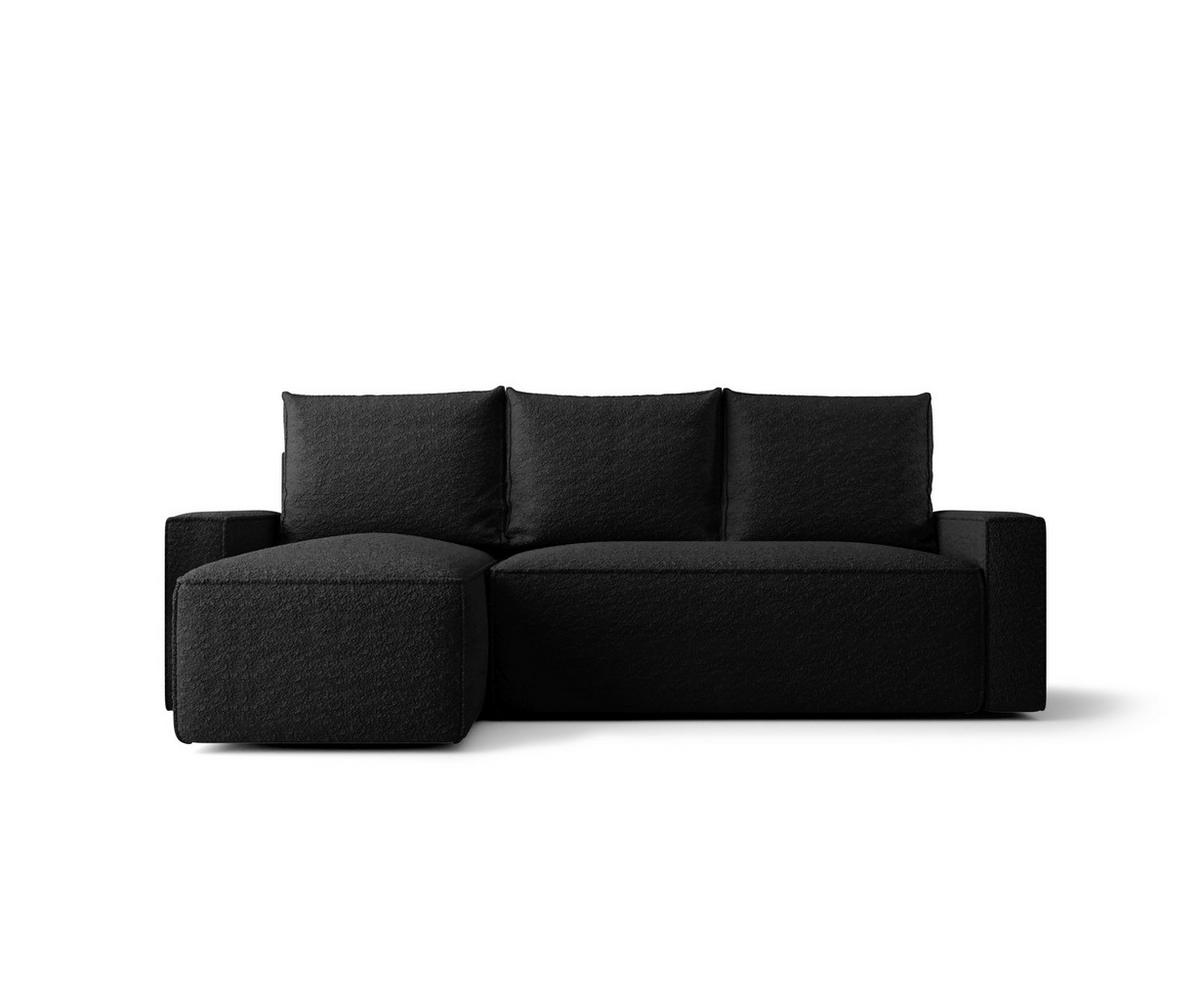 ECKSOFA mit Schlaffunktion SAVIO Quelle 100 Links - Schwarz, Textil (232/140cm) - Bedante