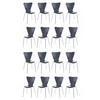 BESUCHERSTUHL 16er Set Holz grau - Grau, Holz/Metall (45/85/49cm) - CLP