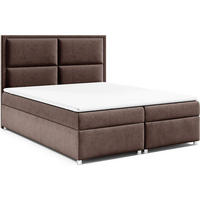 BOXBETT mit Bettkasten Trinity K-11 Bonellfederkern inkl. Topper - Braun, Holz/Holzwerkstoff (160/200cm) - Best For Home
