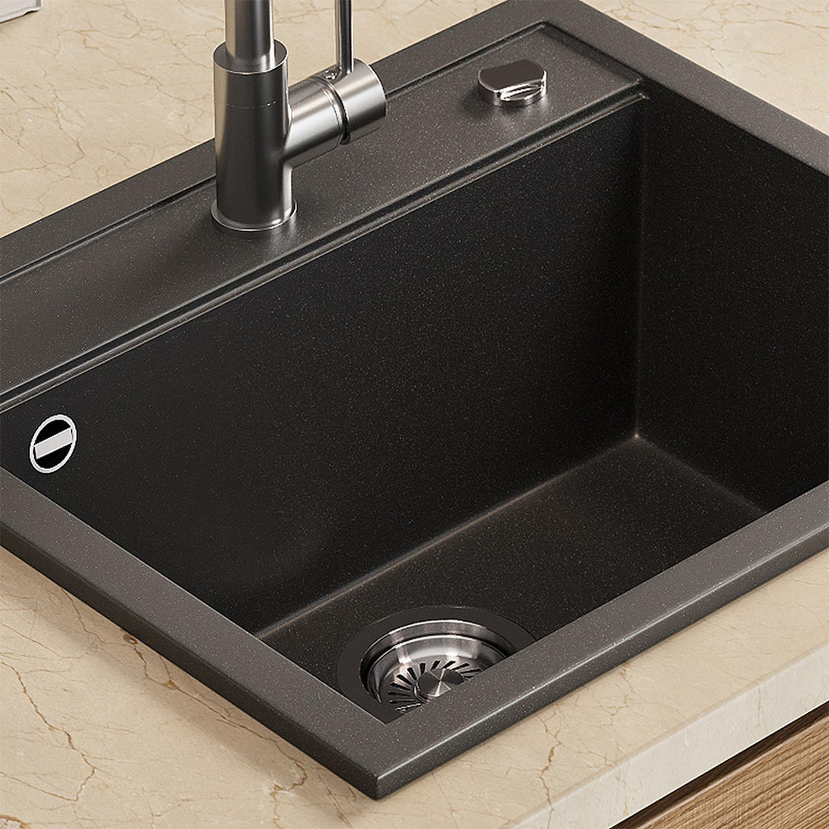 UMYVADLO Paris Černá - černá, keramika (57/20/51cm) - Bergstroem