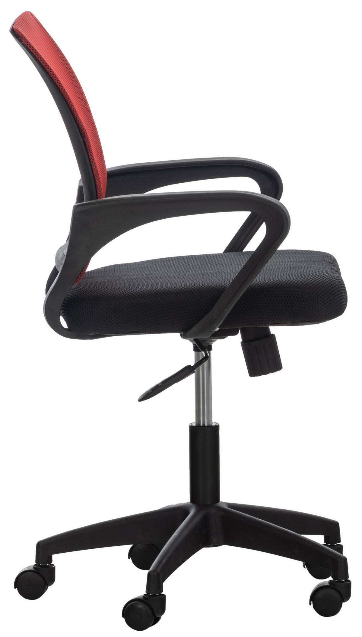DREHSTUHL Microfaser rot - Rot/Schwarz, Kunststoff/Textil (62/84/50cm) - CLP