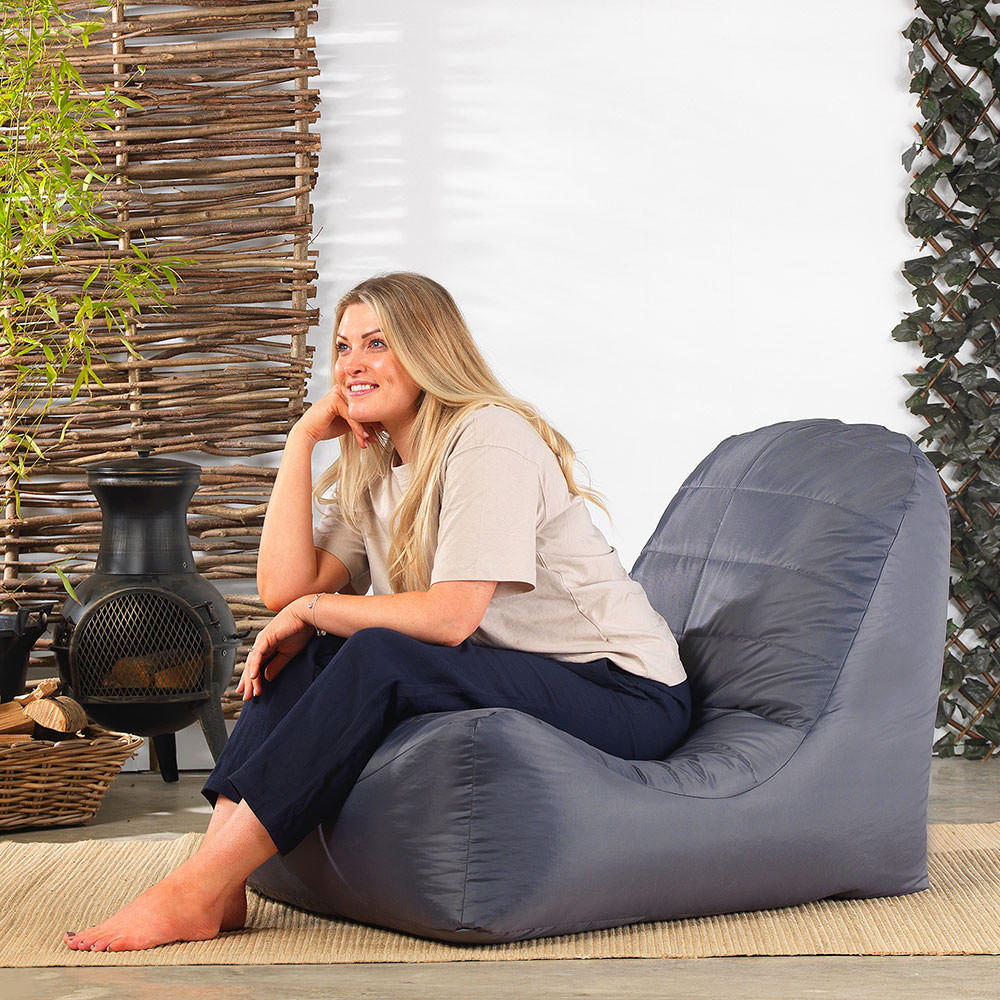 SITZSACK mit Rückenlehne Vista - Grau, Kunststoff (78/73/102cm) - Veeva