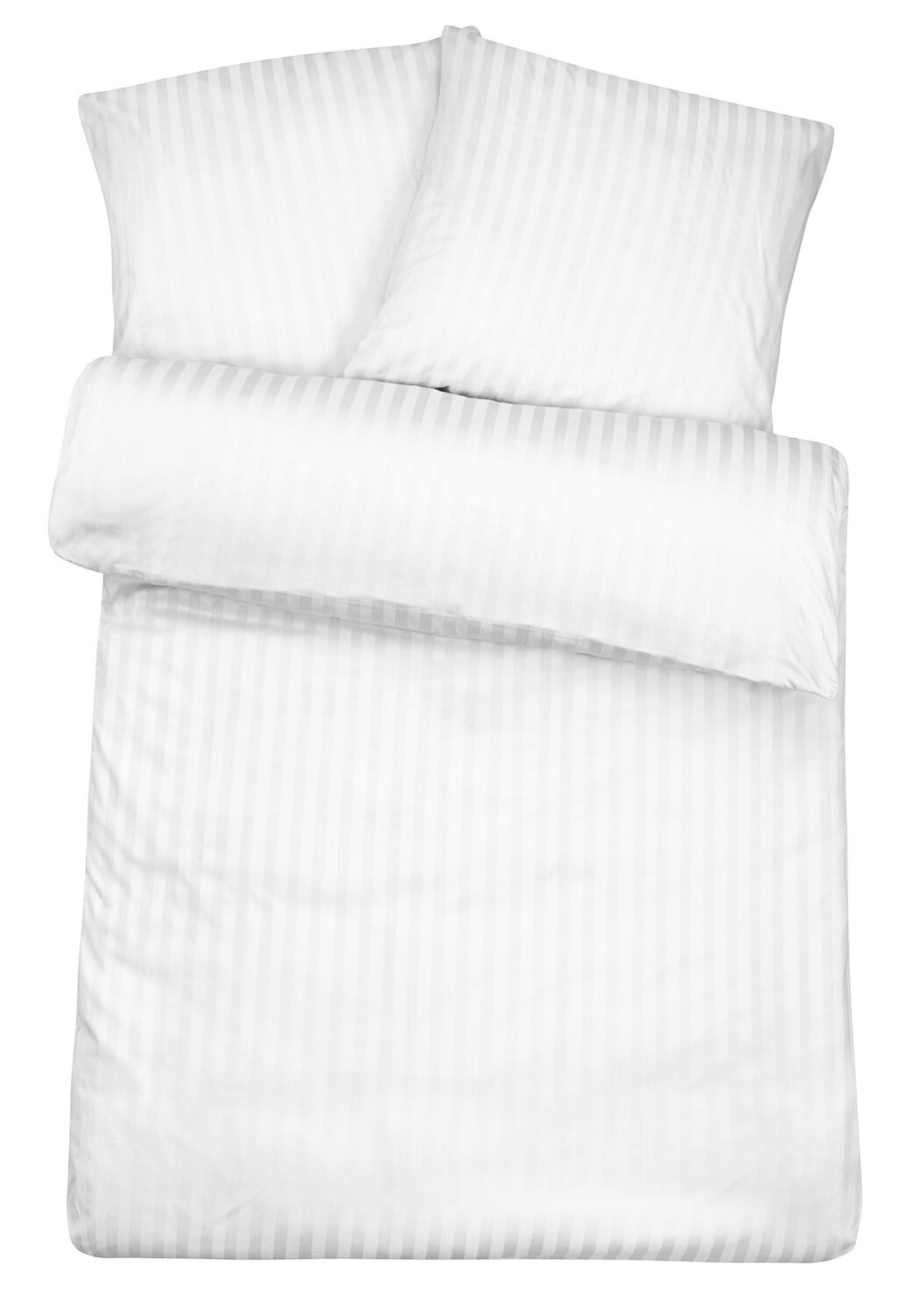 MIKROFASER-DAMAST-BETTWÄSCHE 200x200 cm Weiß - Weiß, Textil (200/200cm) - Carpe Sonno