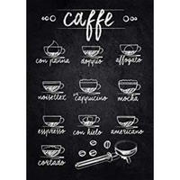 POSTER Kaffee & Wein Design Kam A3 Rahmenlos - Klar, Papier (29.7/5/42cm) - Nacnic