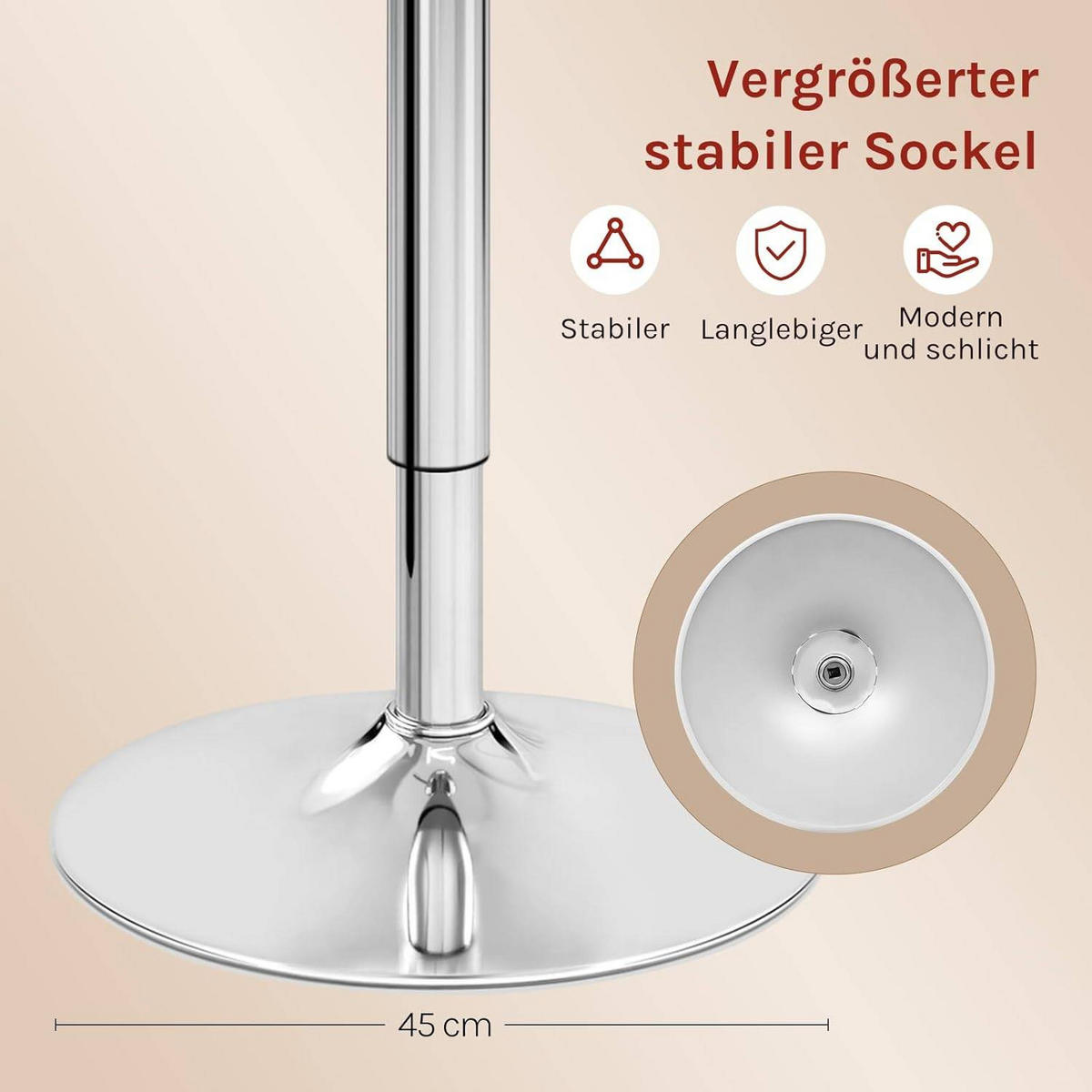 BARTISCH Stehtisch, Bistrotisch aus MDF Metall, 60x60x91cm - Weiß, Holzwerkstoff/Metall (60/60/91cm) - Woltu