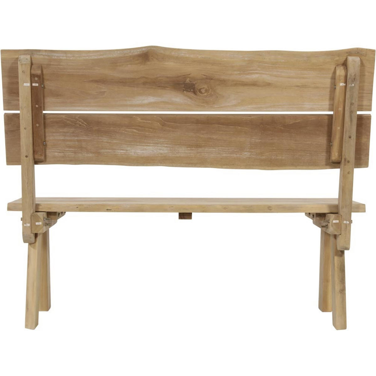 ZWEISITZER-SOFA teak - Schwarz - 130/63/100 cm - Schwarz, Holz (63/100/130cm) - Lesli Living