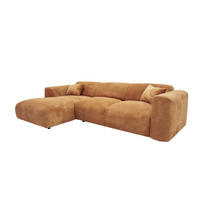 ECKSOFA POP mit Longchair, Terracotta - Terracotta, Textil (161/277cm) - Weber Industries