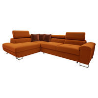 ECKSOFA Cotere Premium, Seite: Links - Orange, Holz/Textil (270/202cm) - MIRJAN24