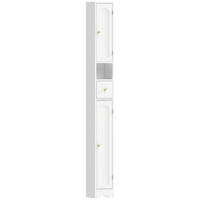 BADRUMSSKÅP i MDF, vit - Vit, Träbaserade material (20/185/20cm) - HOMCOM