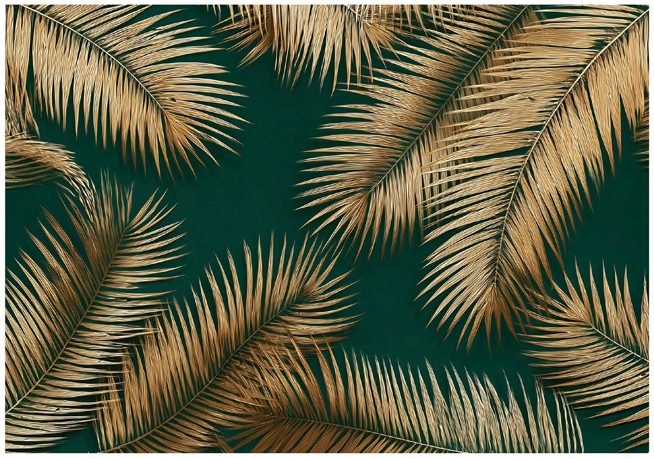 FOTOTAPETE Blätter Abstrakt Grün 300x210 cm - Multicolor, Papier (300/210cm) - Wallarena