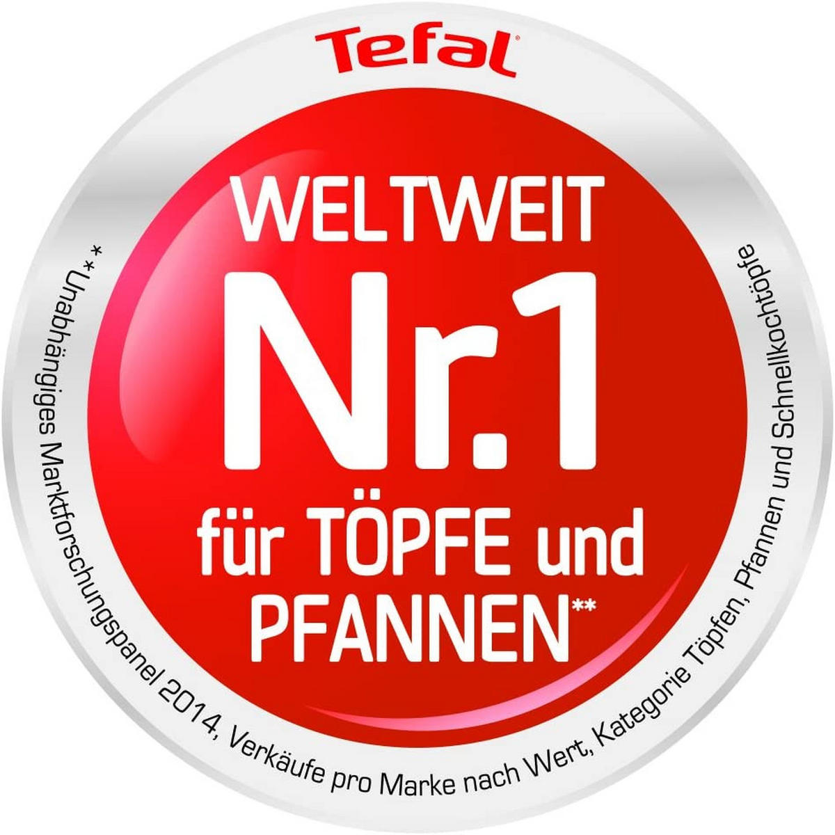 BRATPFANNE Hero 24 cm Edelstahl Antihaft Induktion Silber - Silberfarben, Metall (24cm) - Tefal