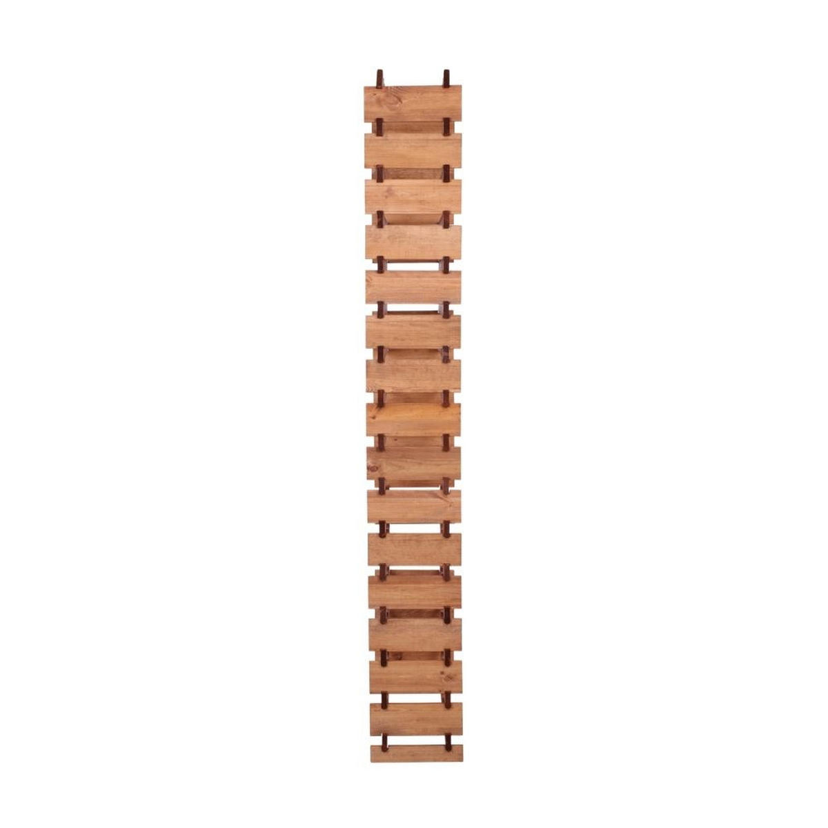 WEINREGAL VINOTECA FLEX PRO HxBxT 219x65x28cm 96 Flaschen auf 16 Ebenen Braun geölt - Braun, Holz (65/219/28cm) - PROREGAL