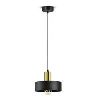 PENDELLEUCHTE BLACKSPOT - Goldfarben/Schwarz, Metall (20/20/100cm) - kiki design