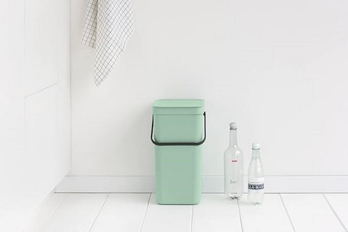 MÜLLEIMER Mit Stay Open Deckel 16 Liter 40 x 27,9 x 22 cm Kunststoff Jade - Grün, Kunststoff (27.9/40/22cm) - PROREGAL