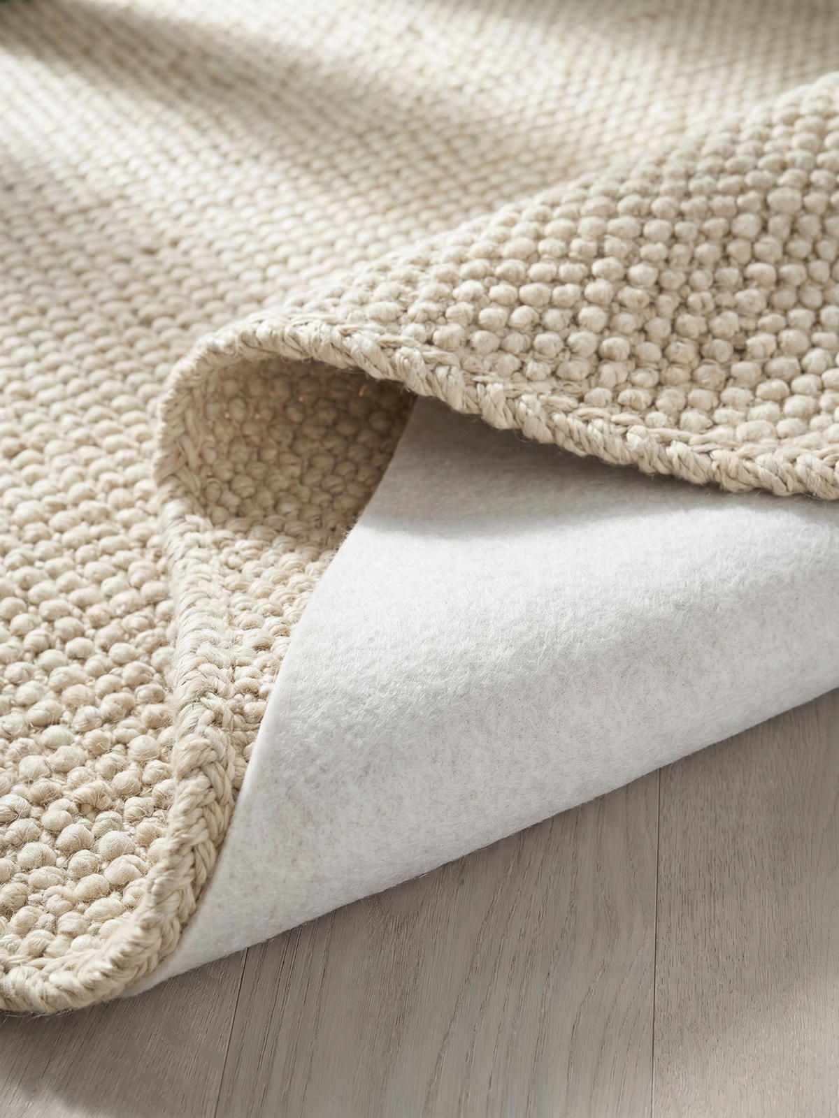 ANTI-RUTSCH-UNTERLAGE, einfarbig, Weiß, 140 x 230 cm - Weiß, Textil (230/140cm) - KADIMA DESIGN