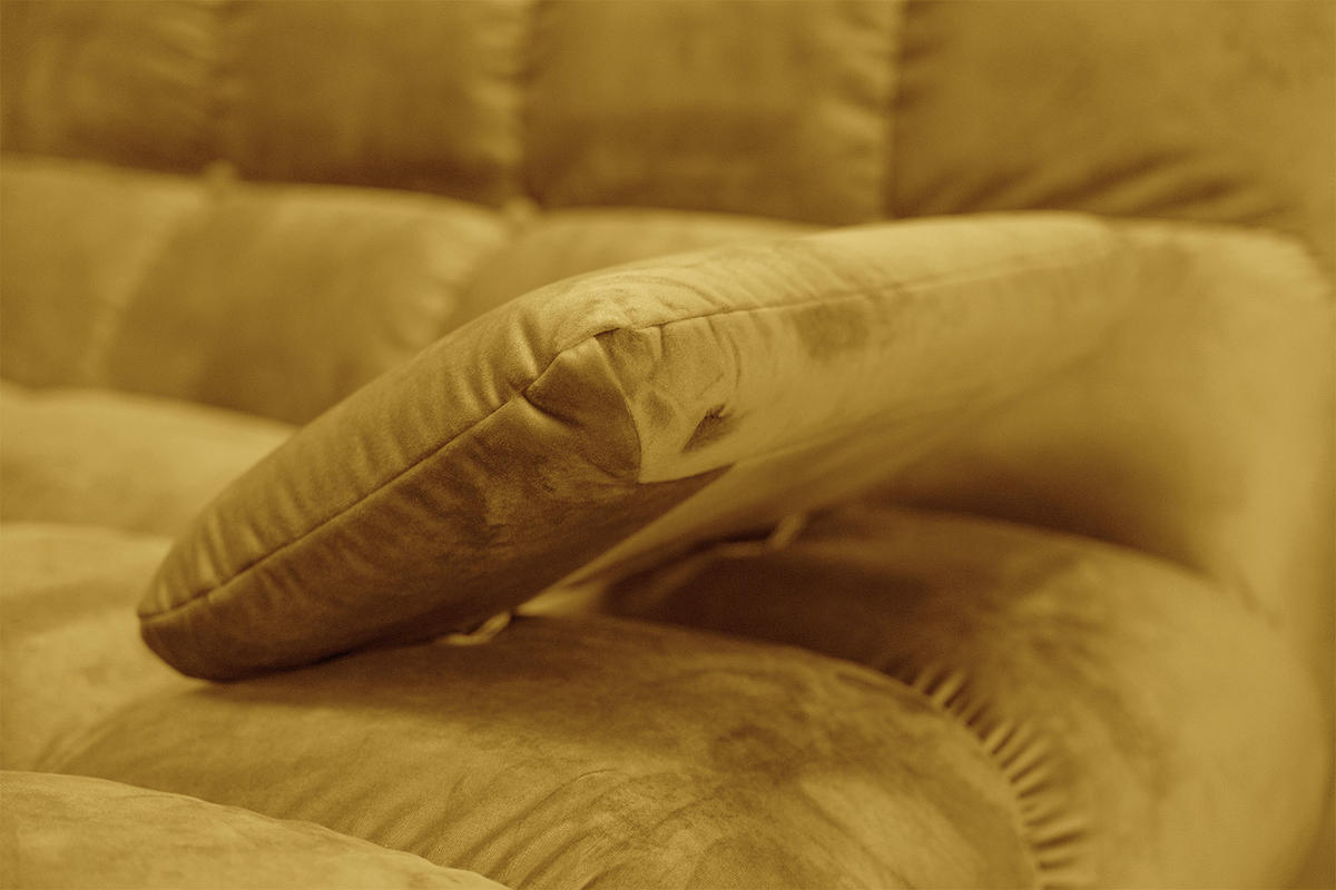 BIG SOFA VIVIEN Gelb Velvet - Currygelb/Gelb, Kunststoff/Textil (296/85/178cm) - KAWOLA