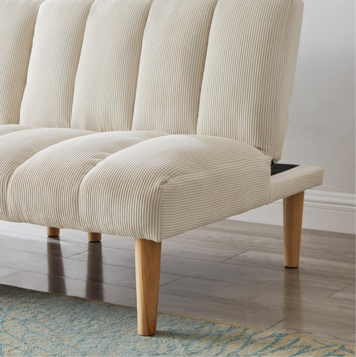 SCHLAFSOFA 167 cm aus Cord mit 3-fach verstellbarer Rückenlehne Beige - Beige, Textil (82/72/167cm) - Modenvie