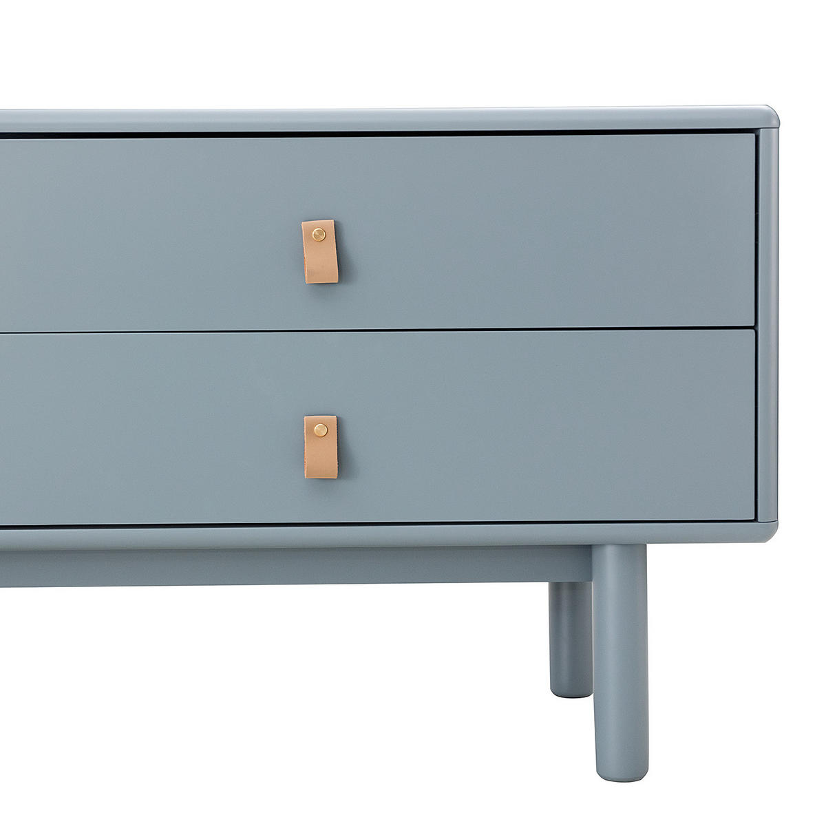 TV-LOWBOARD - 140 cm - Blaugrau/Braun, Holz/Holzwerkstoff (140/55/40cm) - home24