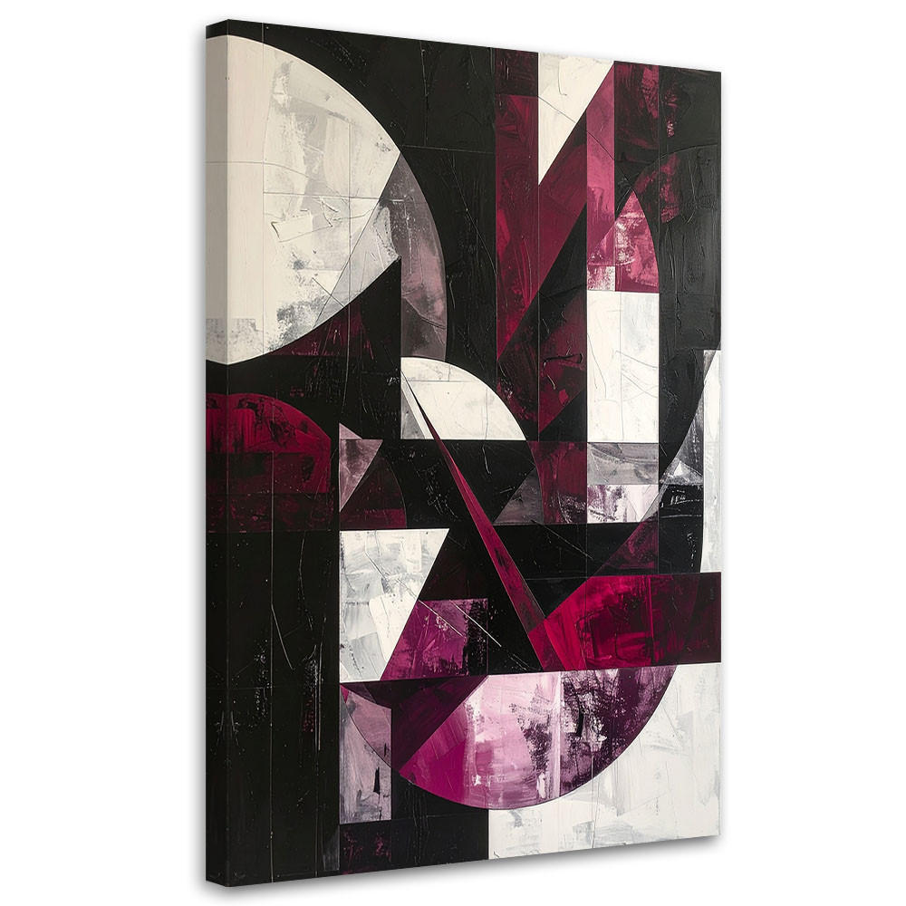 LEINWANDBILD 3D und geometrisch 80x120cm - Rot, Textil (80/120cm) - Feeby