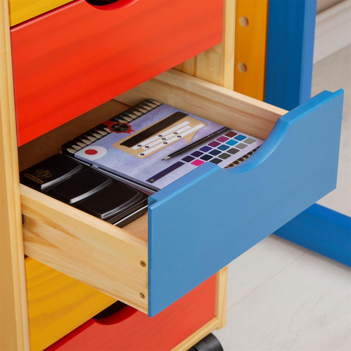 ROLLCONTAINER LAGOS - Multicolor, Holz (35/65/40cm) - IDIMEX