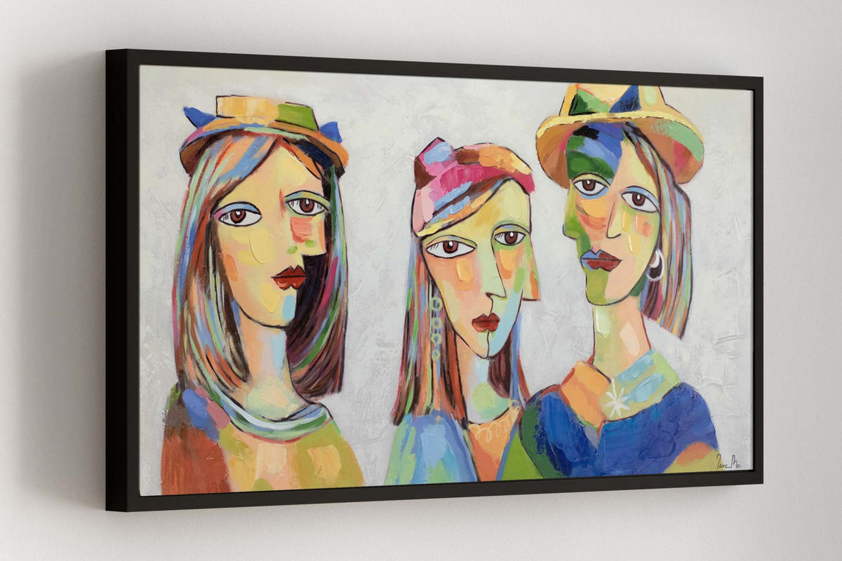 OLEJOMALBA 120/60 cm, Zvířata - různobarevná, dřevo/textil (120/60cm) - KUNSTLOFT