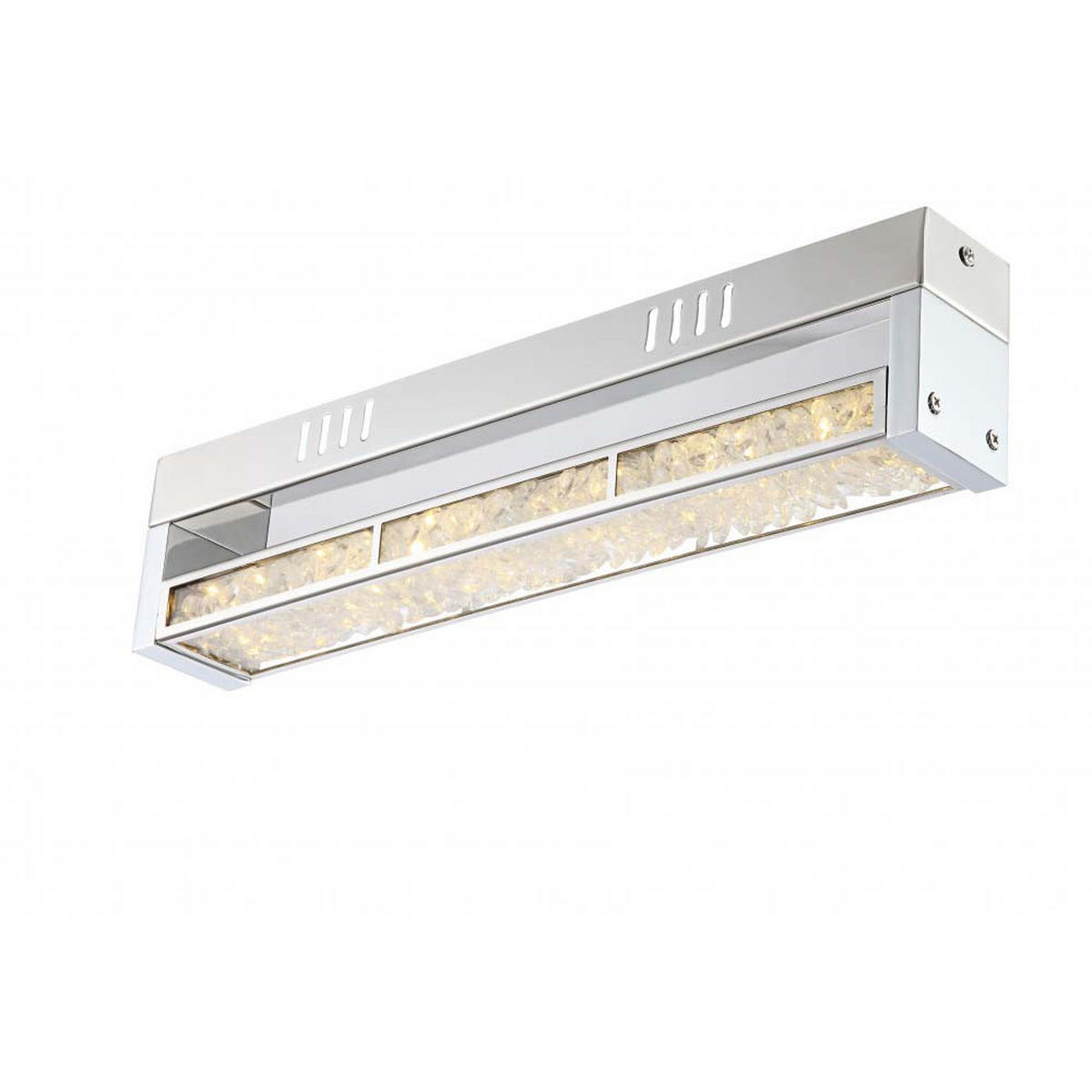 LED WANDLEUCHTE Metall Glas Silber Kristalloptik - Silberfarben, Glas (6/9.5/43cm) - Globo Lighting