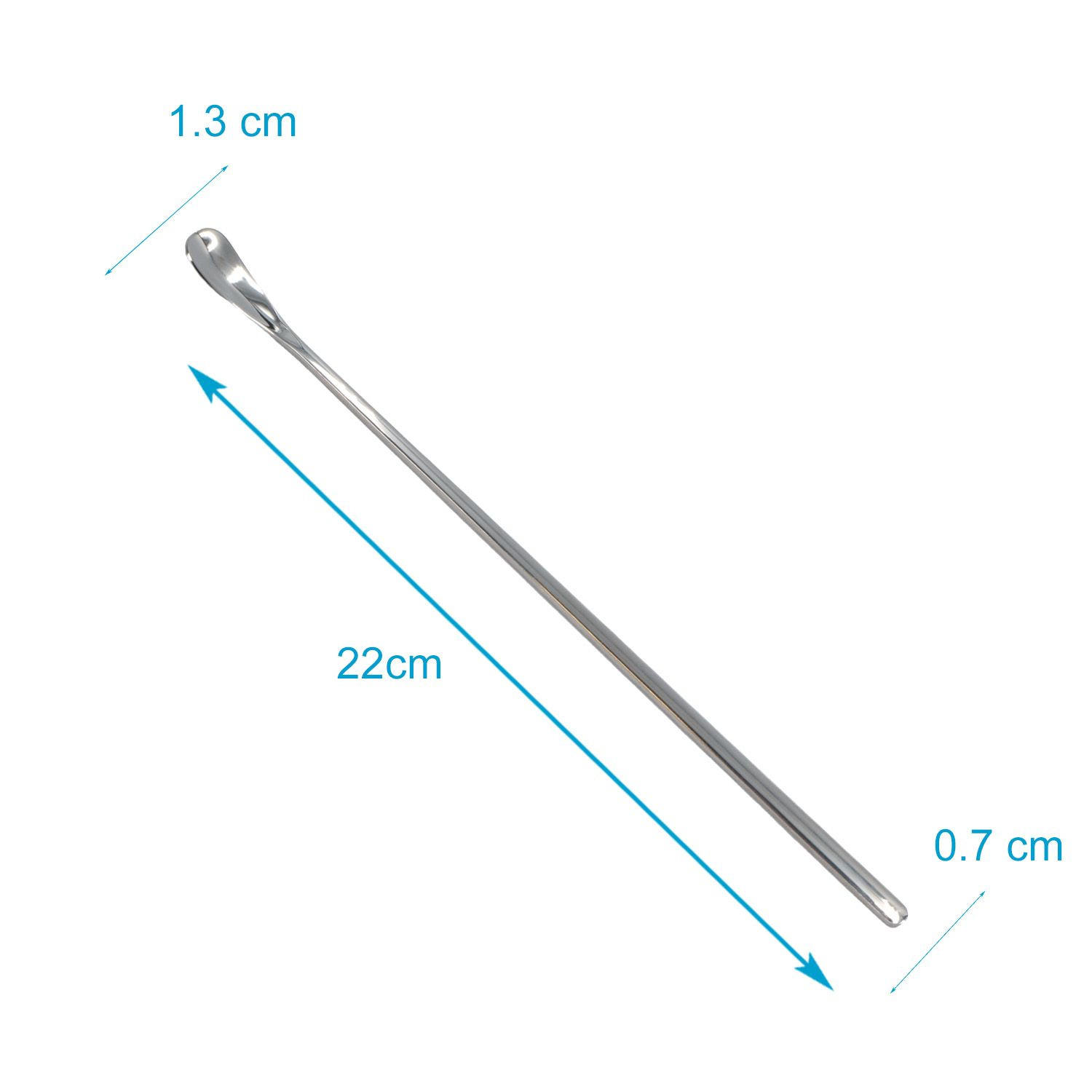 LATTE MACCHIATO LÖFFEL 22 cm Länge (6er Set) - Silberfarben, Metall - Intirilife