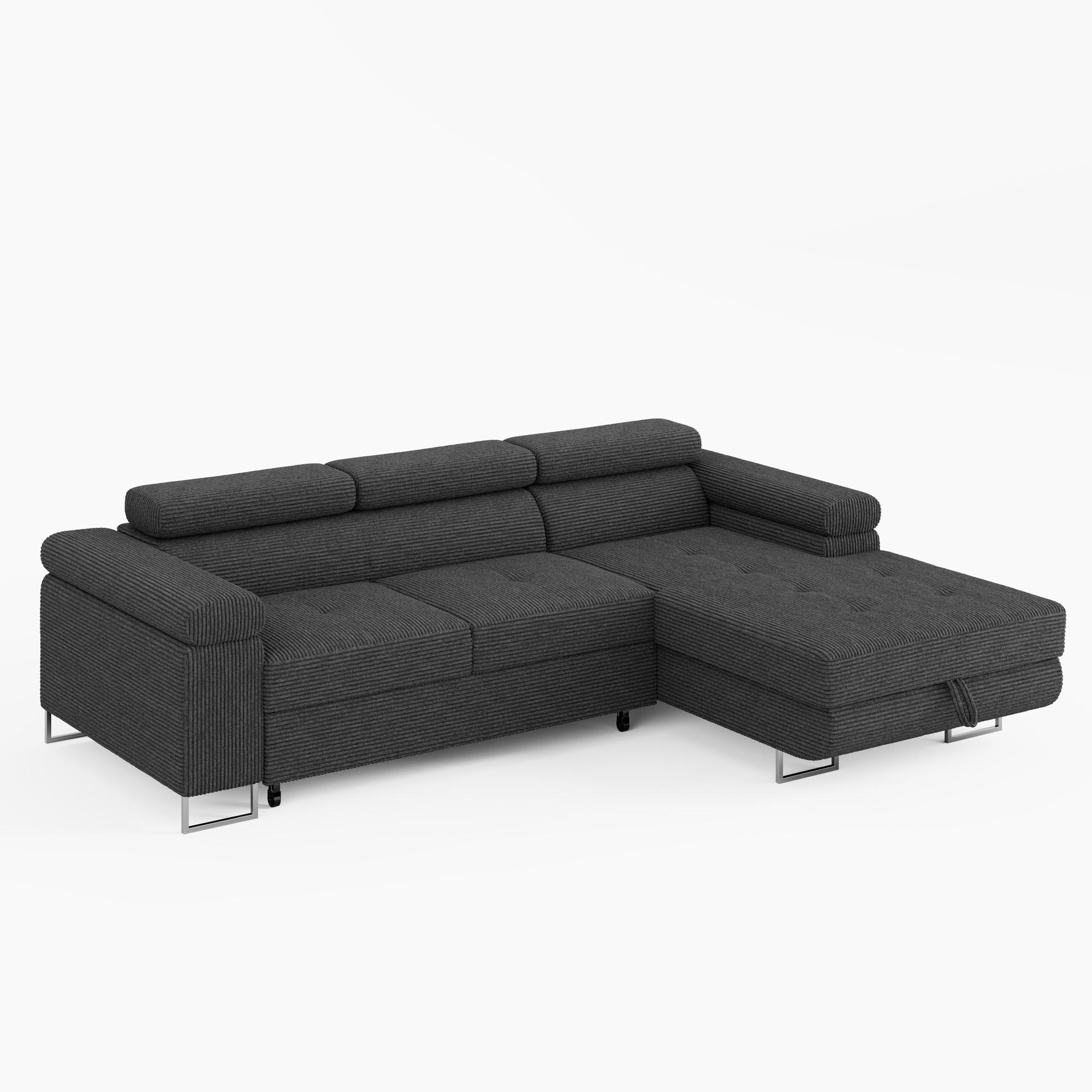Barchello Ecksofa Dunkelgrau 235x175 cm