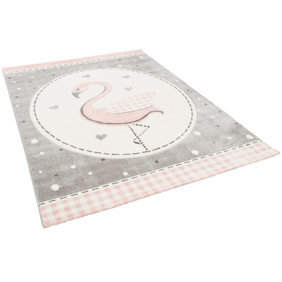 KINDER TEPPICH MAUI KIDS PASTELL ROSA FLAMINGO - Rosa, Textil (160/230cm) - Pergamon