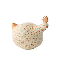 DEKOOBJEKT HUHN - Braun, Keramik (21/16/32cm) - J-Line