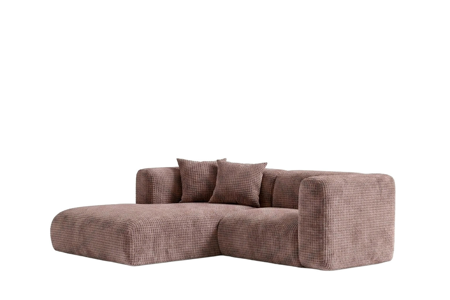 Kaiser Möbel ROHOVÁ SEDAČKA ve tvaru L mini, žinylková látka Cremona, Taupe, Levá, GRETA