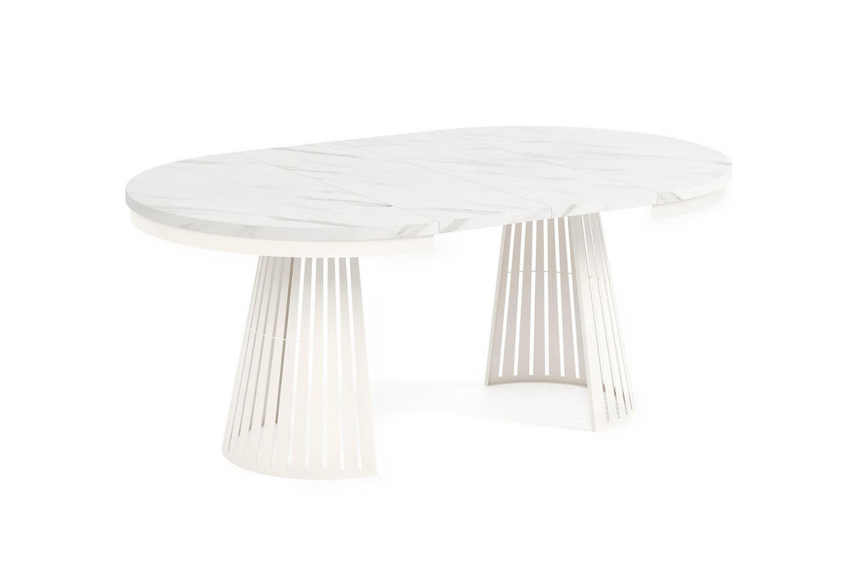 ESSTISCH Cone Bis - Kaschmir/Beige, Holzwerkstoff/Metall (120/120/76cm) - Meblini