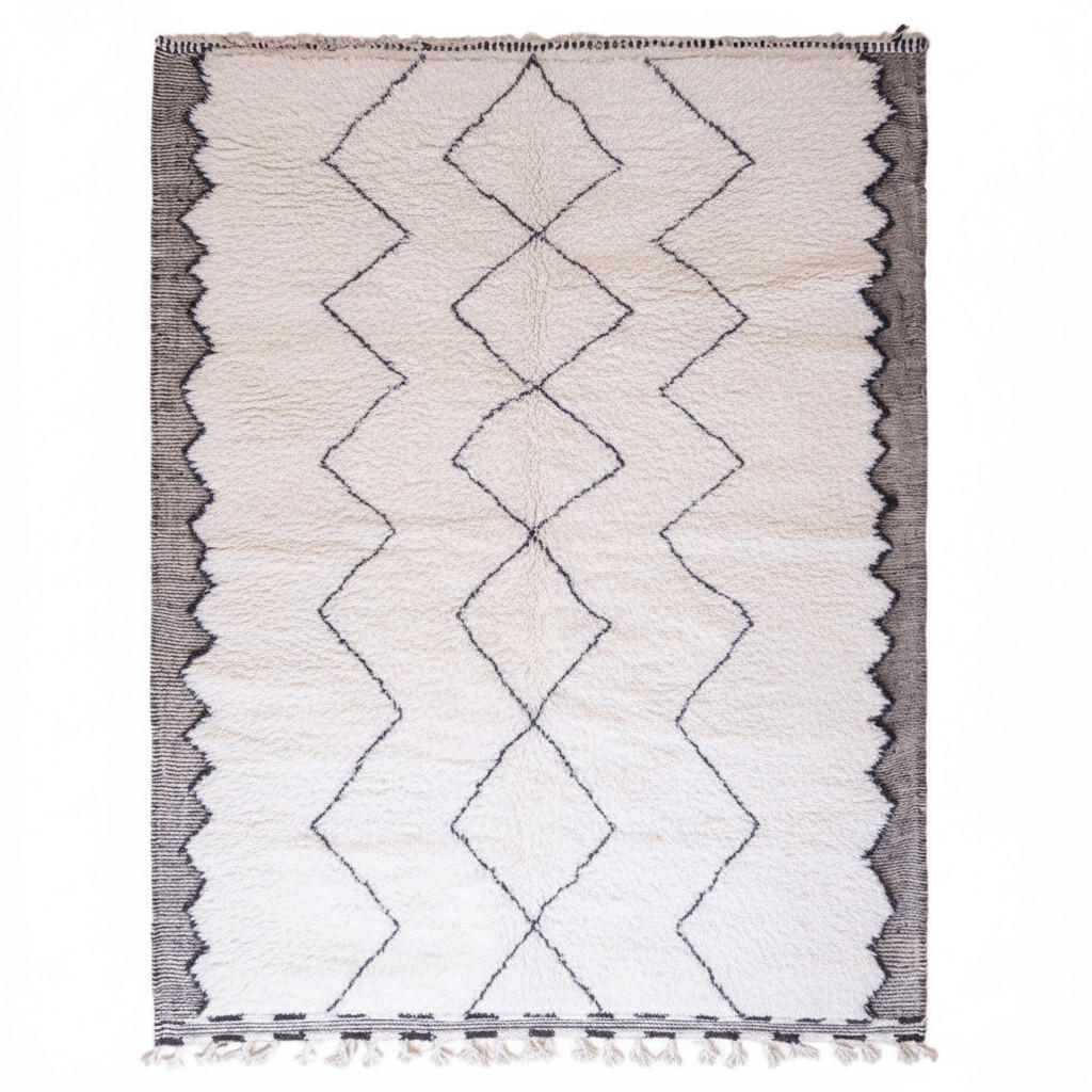 BERBERTEPPICH aus reiner Wolle 249x 348 cm - Weiß, Naturmaterialien (249/348cm) - AFK Living
