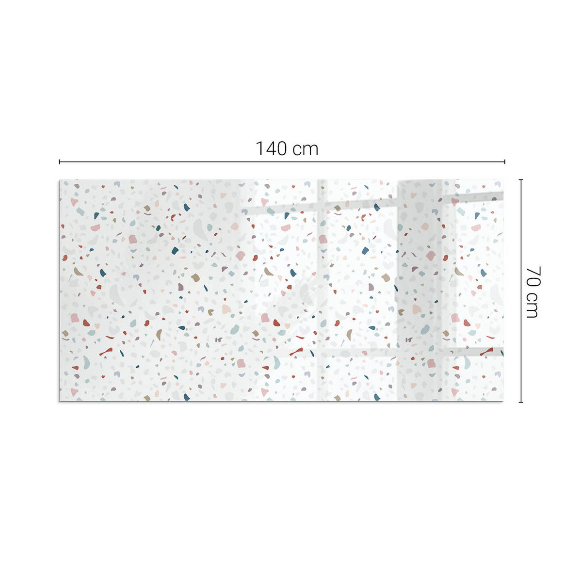 GLASPLATTE für Kamin 140x70 cm Weiß - Weiß, Glas (140/70/0.4cm) - ArtPrintCave