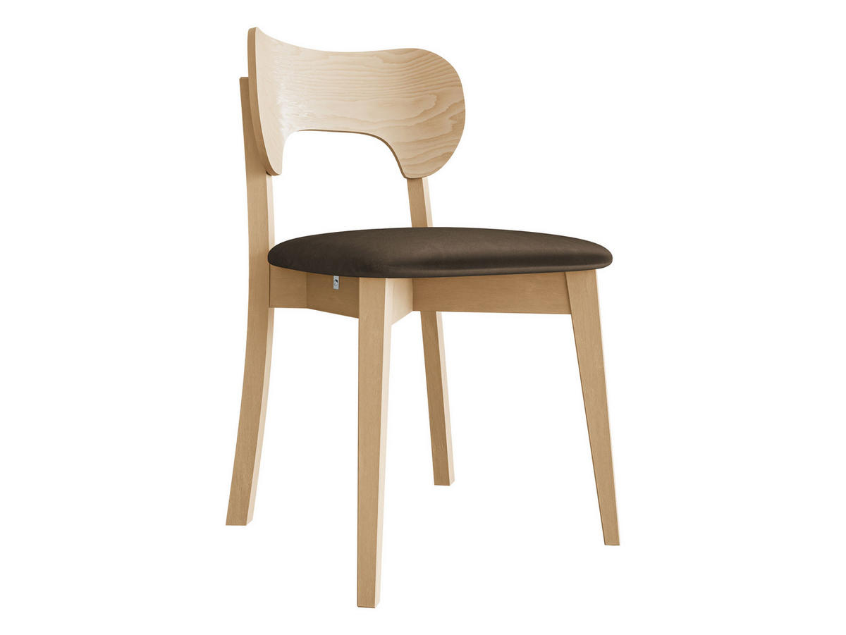 WOHNZIMMER STUHL KT64, Holzfarbe: Buche - Buchefarben/Braun, Holz/Textil (48/80/51cm) - MIRJAN24