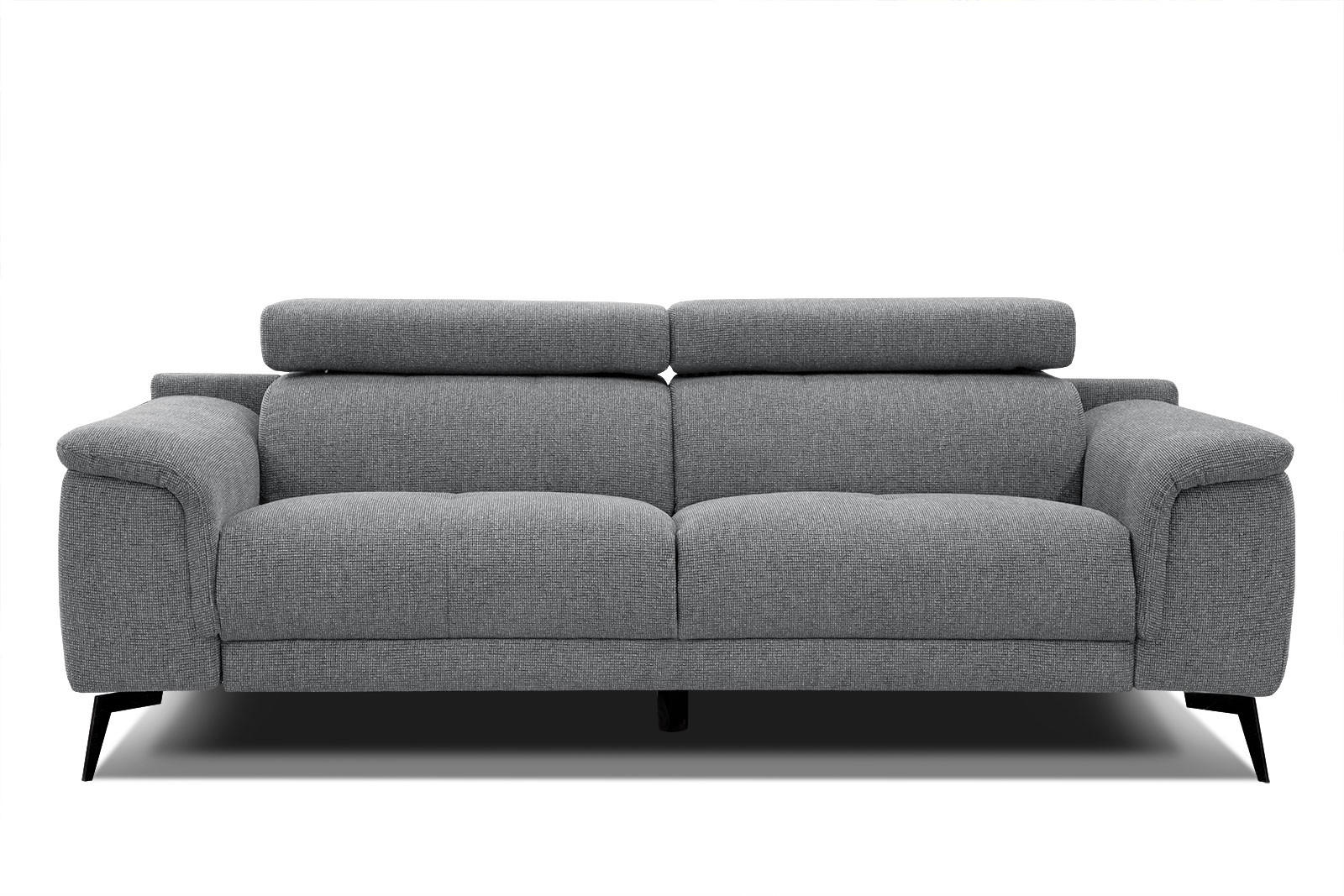 SOFA FIERO 3-Sitzer, grau - Grau, Holzwerkstoff/Textil (212/82/103cm) - Courtois Laville