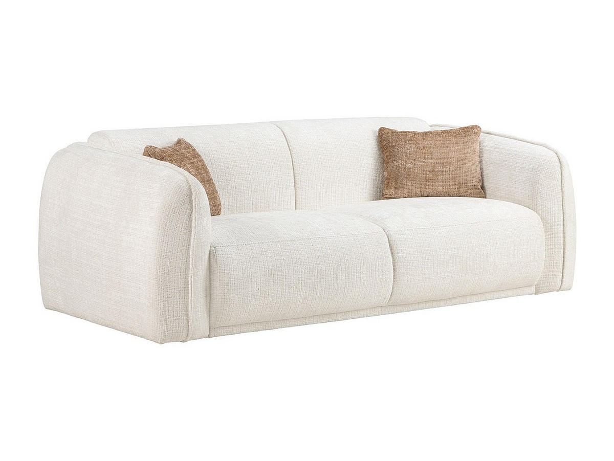 SOFA - 2 Personen - stoff - beige Juneti - Beige, Textil (205/80/90cm) - Vente-Unique