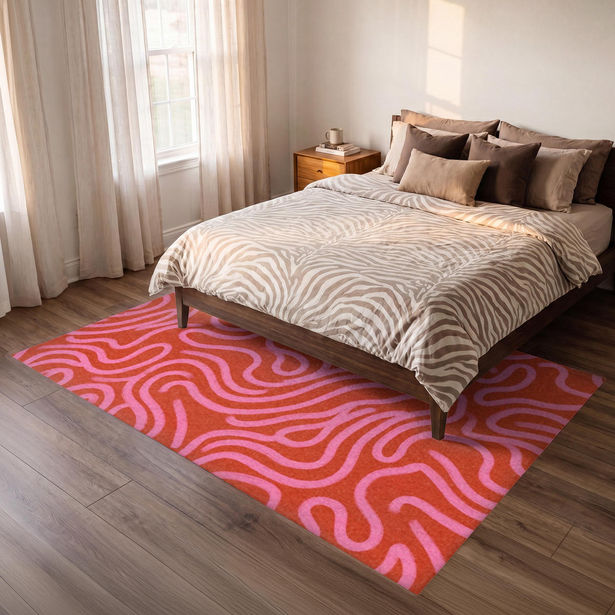 KOBERCE - Ružová - 230x150 cm - červená, textil/plast (230/0.4cm) - OnlyWow