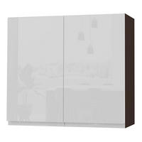 HÄNGESCHRANK Florence W3/80 Lava / RAL 9003 signalweiß HG 80 / 32,5 / 72cm - Dunkelgrau/Weiß Hochglanz, Holz/Holzwerkstoff (80/72/32.5cm) - Feldmann-Wohnen