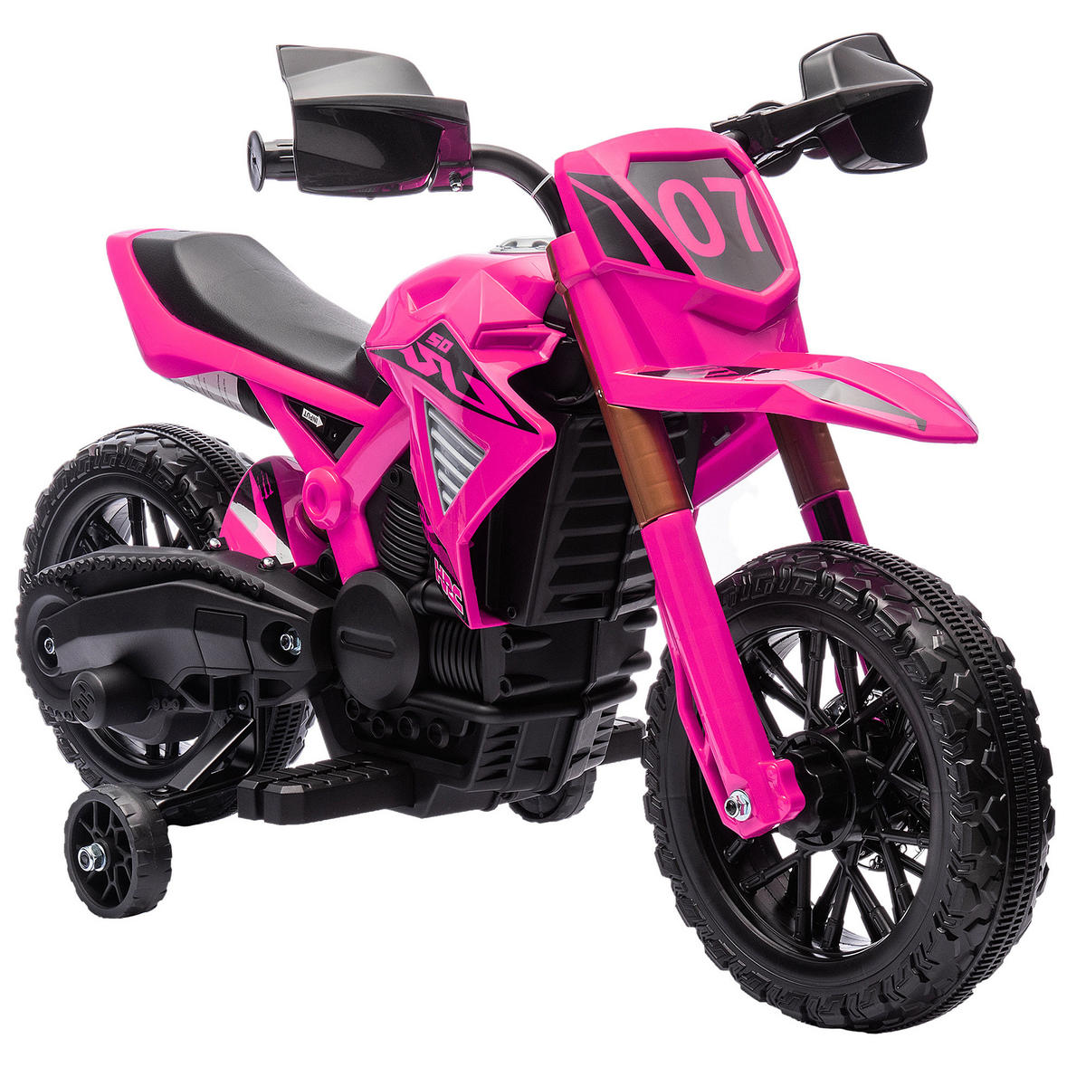 KINDERMOTORRAD, Rosa, Kunststoff, Metall - Rosa, Kunststoff (105/57/62cm) - AIYAPLAY
