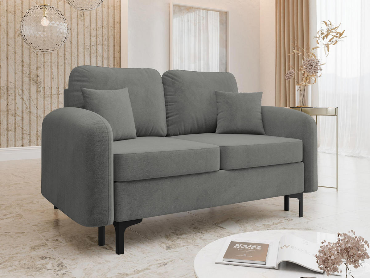 SCHLAFSOFA Venice Small - Schwarz/Grau, Holz/Textil (157/96/94cm) - MIRJAN24