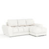 ECKSOFA MIT SCHLAFFUNKTION Peebles Creme Webstoff - Chromfarben/Creme, Holz/Holzwerkstoff (256/175cm) - Maison de Reve