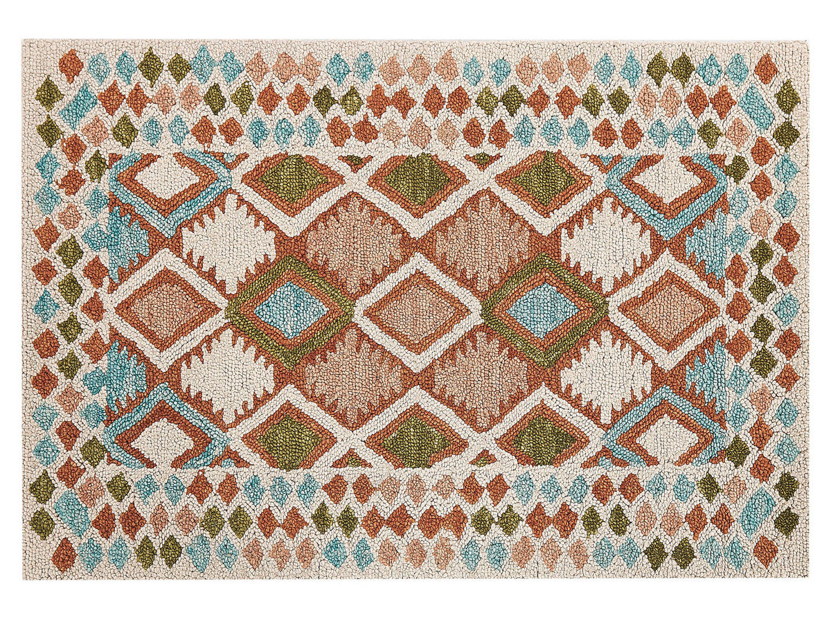 TEPPICH geflochten Ermenek 200/140 cm - Multicolor, Textil (140/200cm) - Beliani