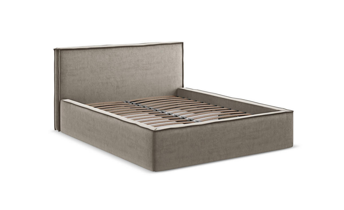 POLSTERBETT mit Bettkasten und Lattenrost 180x228 Schwarz - Schwarz, Kunststoff/Textil (160/200cm) - Makamii